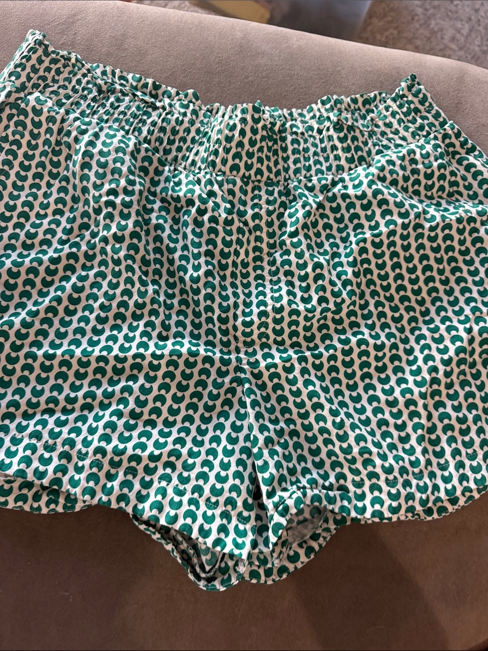 a new day Green and White Patterned Women’s Athletic Shorts